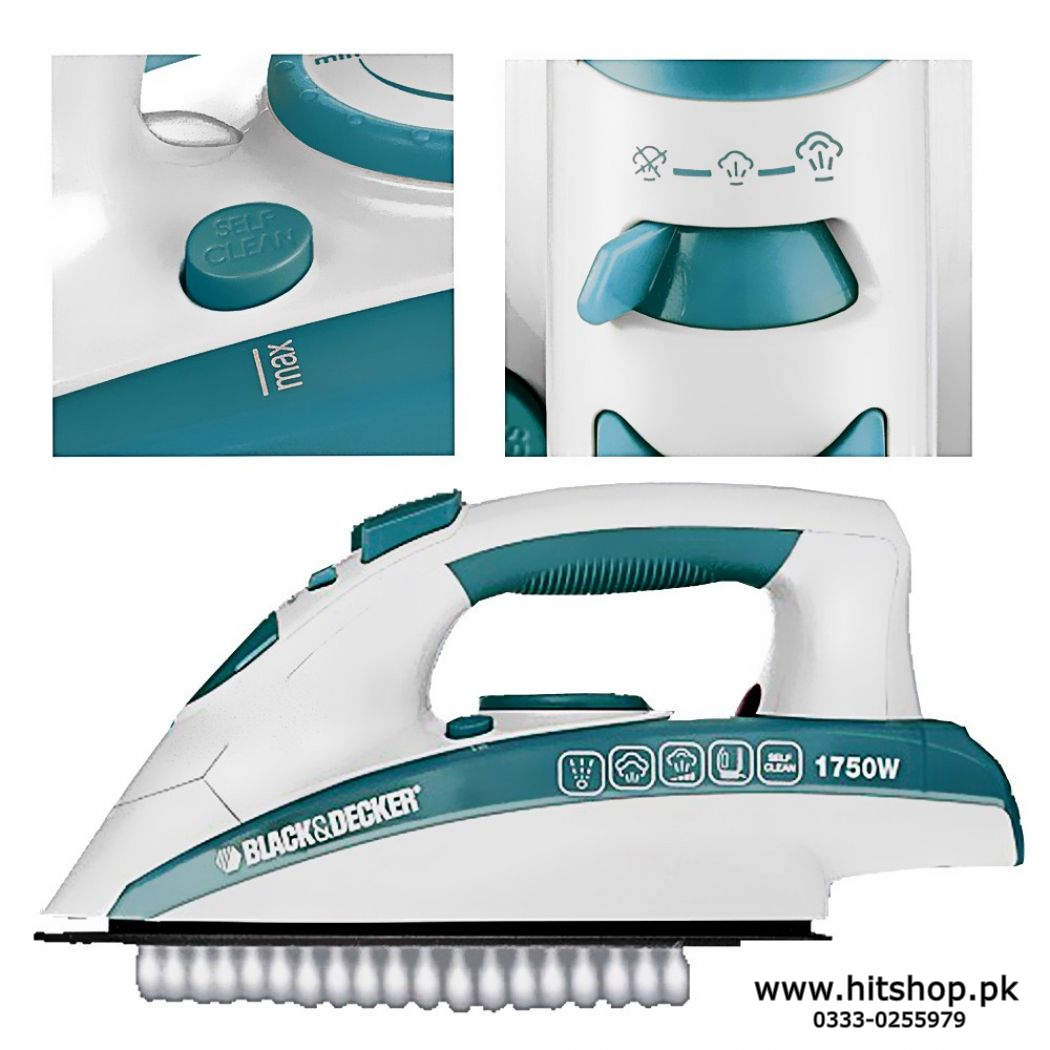 Black Nd Decker Steam Iron X-1600